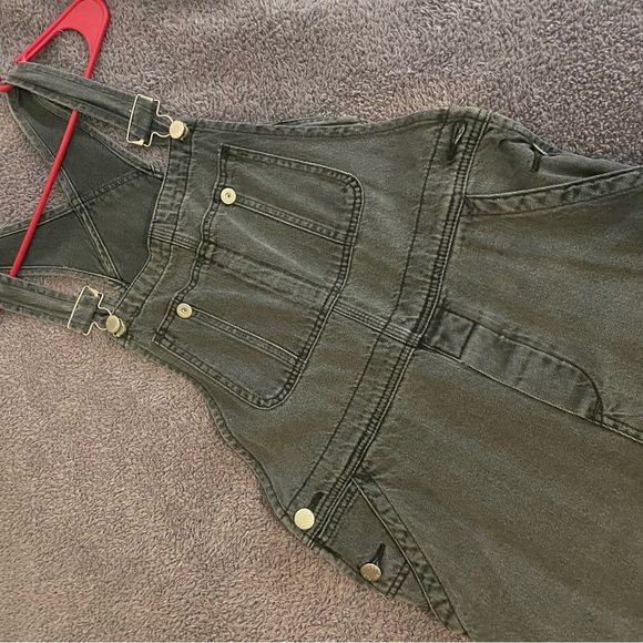 Free People Black Denim Overalls - Picture 2 of 3